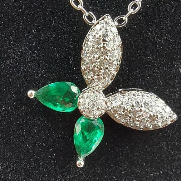 925 Sterling Silver Butterfly Necklace - Picture 3 of 7